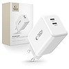 Tech-Protect NC45W-GAN 2-PORTOS PD45W töltő - fehér