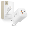 Tech-Protect NCM33W 2 portos PD33W/QC3.0 fali töltő - fehér