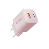 Tech-Protect NCM33W 2 portos PD33W/QC3.0 fali töltő - rózsaszín