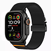Tech-Protect nejlon csat Apple Watch 44 / 45 / 46 / 49 mm-hez - fekete
