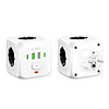 Tech-Protect PCL3x4 elosztó, 2x USB-A, 2x USB-C, 3x AC típusú Schuko - fehér