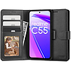 Tech-Protect pénztárca tok Realme C55-höz - fekete