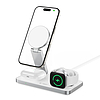 Tech-Protect QI15W-A47 MagSafe 3 az 1-ben induktív töltő + USB-C kábel - fehér