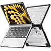 Tech-Protect SmartShell Pro tok MacBook Air 13" 2023-2025 M2 / M3 / M4-hez - átlátszó és fekete