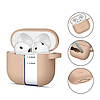 Tech-Protect szilikon akasztós tok AirPods 4-hez - bézs