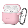 Tech-Protect szilikon akasztós tok AirPods 4-hez - rózsaszín