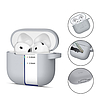 Tech-Protect szilikon akasztós tok AirPods 4-hez - szürke