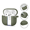 Tech-Protect szilikon akasztós tok AirPods 4-hez - zöld