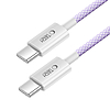 Tech-Protect Ultraboost Lite USB-C PD60W/3A kábel 1m - lila