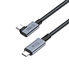 Tech-Protect UltraBoost Max L USB-C 4.0 (egyenes) / USB-C 4.0 (ferde) PD 240W 8K 40Gbps 1.5m kábel - szürke