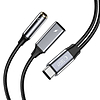 Tech-Protect UltraBoost USB-C (apám) PD 60W 6A / mini jack 3,5 mm (női) - USB-C (női) - fekete