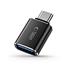 Tech-Protect UltraBoost USB-C (dugasz) / USB-A (dugasz) OTG adapter - fekete