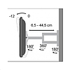 Techly Fali tartó konzol TV LCD/LED/PDP 19-37´´ 25 kg forgatható fehér (023820)