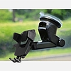 Teleszkópos autóba szerelhető telefontartó műszerfal vagy szélvédő fekete színben