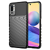 Thunder Case Rugalmas, strapabíró burkolatú TPU tok Xiaomi Redmi Note 10 5G / Poco M3 Pro fekete készülékhez