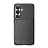 Thunder Case Samsung Galaxy S25 szilikon páncélozott tok fekete