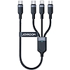 Többcélú kábel sorozat 3w1 Joyroom USB-A - Lightning / USB-C / micro USB 1,2 m S-A18 fekete (S-UC027A9 CB 1m)