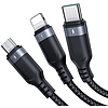 Többfunkciós USB-ről USB-C-re 2x Lightning Micro Joyroom kábel S-A18