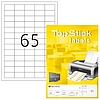 TopStick No. 8697 univerzális 38,1x21,2mm méretű, fehér öntapadós etikett címke A4-es íven - 6500 címke / doboz - 100 ív / doboz (TopStick 8697)