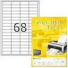 TopStick No. 8729 univerzális 48,5x16,9mm méretű, fehér öntapadós etikett címke A4-es íven - 6500 címke / doboz - 100 ív / doboz (TopStick 8729)