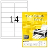 TopStick No. 8757 univerzális 99,1x38,1mm méretű, fehér öntapadós etikett címke A4-es íven - 1400 címke / doboz - 100 ív / doboz (TopStick 8757)