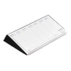 TopTimer kép nélküli asztali naptár 325 × 155 mm félórás beosztás fehér lap, fekvő háttal T050 fekete