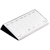 TopTimer kép nélküli asztali naptár 325 × 155 mm félórás beosztás fehér lap, fekvő háttal T050 fekete 2024