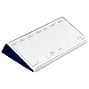 TopTimer kép nélküli asztali naptár 325 × 155 mm félórás beosztás fehér lap, fekvő háttal T050 2024