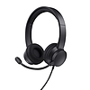 Trust Ayda - Headset mikrofonnal USB-A/USB-C és ENC fekete (25089)