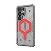 UAG Pathfinder Clear Magnet mágneses tok és csuklópánt Samsung Galaxy S25 Ultra 5G-hez - szürke/piros