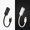 Ugreen adapterkábel FHD (1080p) HDMI (aljzat) - Mini DisplayPort (dugasz - Thunderbolt 2.0) fehér (MD112 10460)