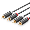 Ugreen AV104 30747 audiokábel 2RCA (dugasz) / 2RCA (dugasz) 1m - szürke