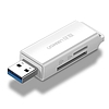 UGREEN CM104 SD / microSD USB 3.0 memóriakártya-olvasó, fehér (40753)
