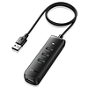 UGREEN CM416 4 az 1-ben USB-4x USB adapter 1m, fekete (80657B)