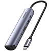 UGREEN CM418 hub/adapter, USB-C, 2x USB, HDMI 4K 30Hz, RJ45 1Gbps, PD 100W szürke (10919B)