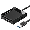 UGREEN CR125 4 az 1-ben USB 3.0 kártyaolvasó 0,5 m, fekete (30333B)