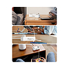 Ugreen elosztó hosszabbító tápkábel 2x USB porttal, 1x USB-C fekete (CD280)