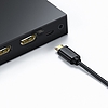 Ugreen kapcsoló elosztó elosztó kapcsoló HDMI - 3x HDMI 3D 4K 7,5 Gbps 36 bit csatornánként fekete (40234)