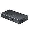 Ugreen KVM (billentyűzet videoegér) kapcsoló 4 x 1 HDMI (aljzat) 4 x USB (aljzat) 4 x USB Type B (aljzat) fekete (CM293)