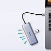 Ugreen multifunkcionális HUB 9 az 1-ben USB Type C - HDMI, DP, VGA, 2 x USB, RJ45 Ethernet, SD / TF kártyaolvasó, USB Type C PD 100 W szürke (CM274)