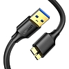 UGREEN USB 3.0 - micro USB 3.0 kábel, 0,5 m fekete (10840B)