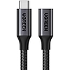 Ugreen USB 3.2 hosszabbítókábel US372 USB-C csatlakozódugótól USB-C aljzatig Gen 2 0,5 m fekete (45172)