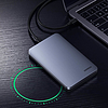 Ugreen zsebház 2,5" SATA 3.0 6Gbps merevlemez szürke + kábel USB - USB Type C 0,5m (CM300)