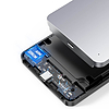 Ugreen zsebház 2,5" SATA 3.0 6Gbps merevlemez szürke + kábel USB - USB Type C 0,5m (CM300)