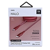 UNIQ kábel MFI Halo USB-C-Lightning 18W nylonowy zwijany 1,2m czerwony/carmine red