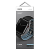 Uniq Linus Apple Watch Series 4/5/6/7/8/SE/SE2/Ultra szíj, 42/44/45 mm. Airosoft szilikon, fekete/éjfekete.