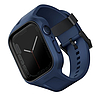 Uniq Monos 2 az 1-ben szett szíj + tok Apple Watch 45 / 44 mm-hez - kék