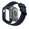 Uniq Monos 2 az 1-ben szett szíj + tok Apple Watch 45 / 44 mm-hez - kék