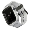 Uniq Monos 2 az 1-ben szett szíj + tok Apple Watch 45 / 44 mm-hez - szürke