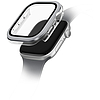 Uniq Voute edzett üveg tok Apple Watch 10 42 mm-hez - ezüst